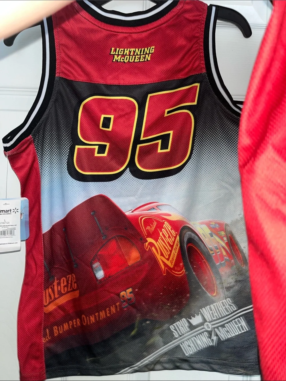Disney Red & Black Lightning McQueen matching tank and short set